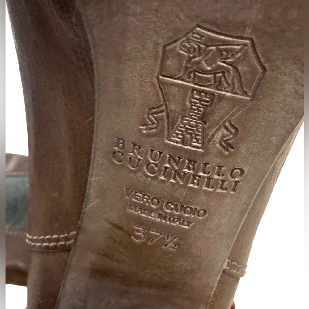 Brunello Cucinelli Dark Brown Leather Chelsea Boots - Picture 8 of 16